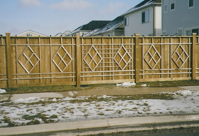 commercial wood fence designs