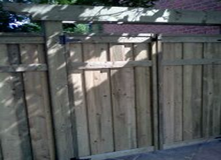 residential wood textured fence