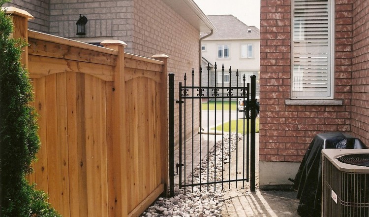residential iron ornamental fence gate