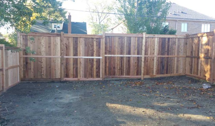 residential fence-wooden style