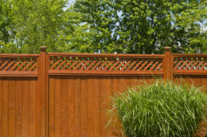 Wooden fence front view.